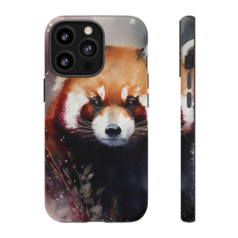 Red Panda in Watercolor - Impact Resistant Phone Case iPhone 13 Pro Matte